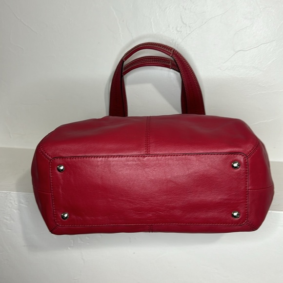 Coach SoHo red leather pleated shoulder bag F15045 - Picture 6 of 13